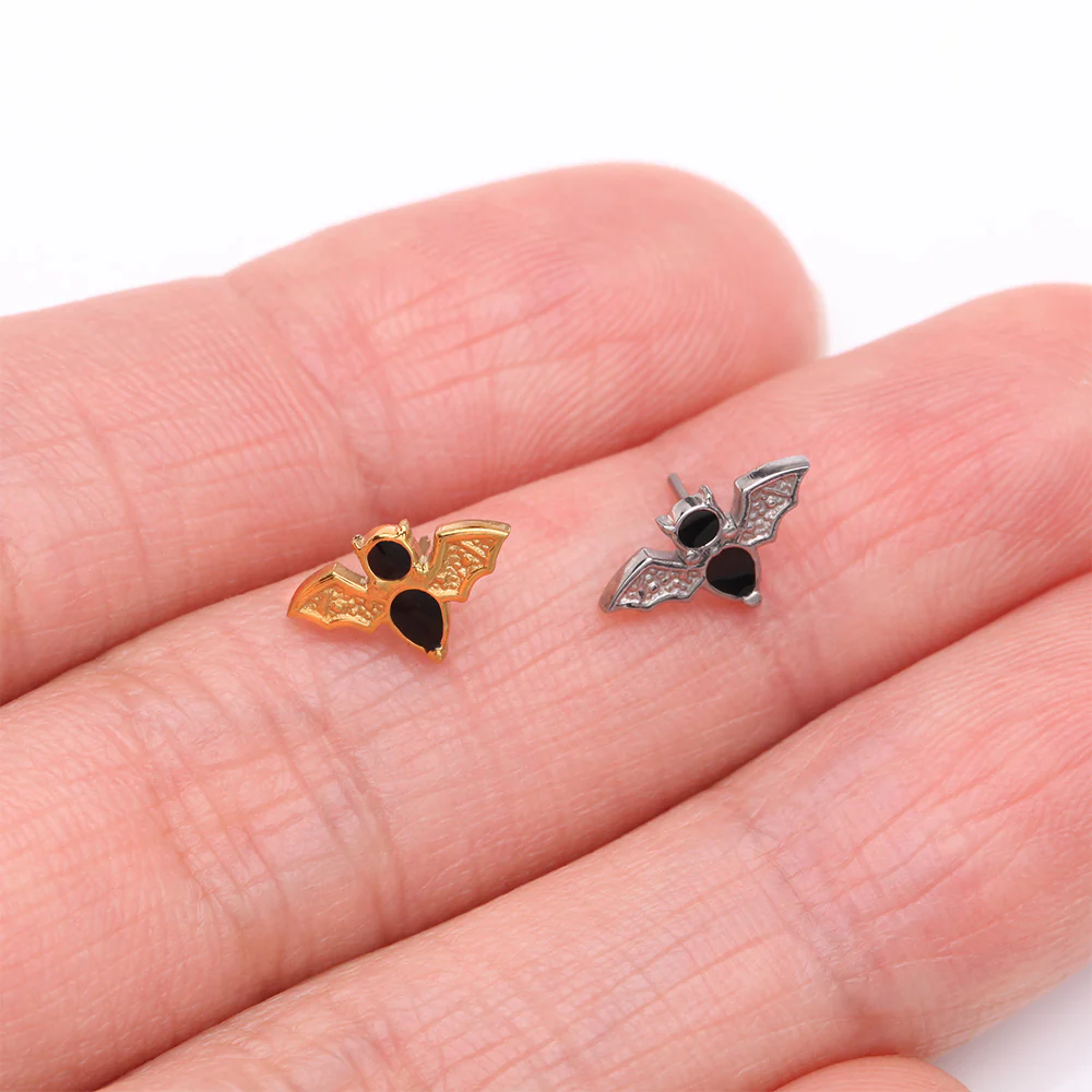 Implant Grade Titanium OneFit Threadless Golden Flying Black Bat Top Part - Image 4