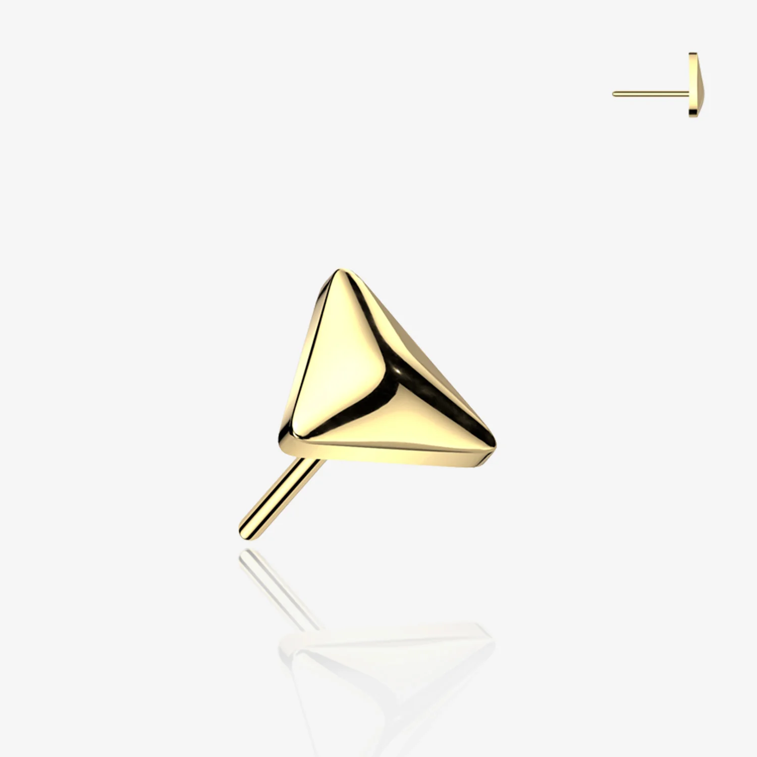 Implant Grade Titanium OneFit Threadless Golden Prism Triangle Top Part