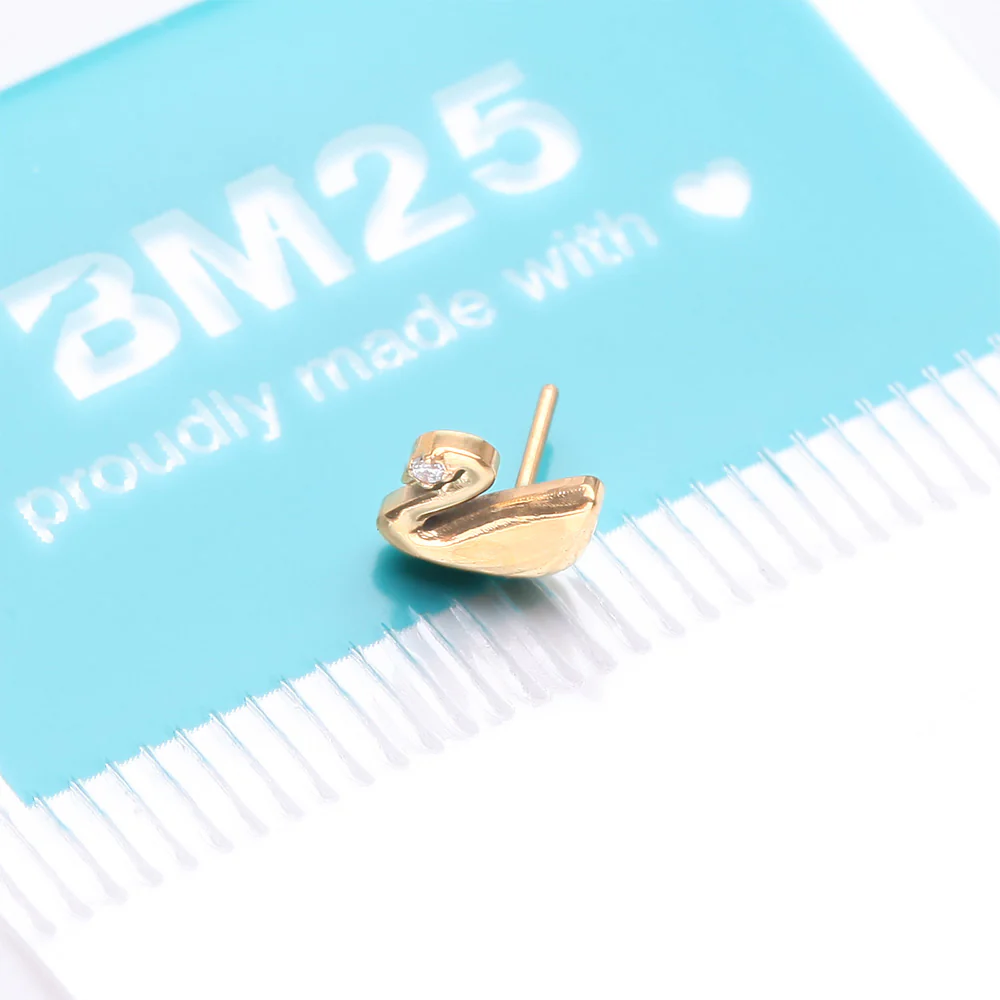 Implant Grade Titanium OneFit Threadless Golden Swan Elegance Sparkle Top Part - Image 5