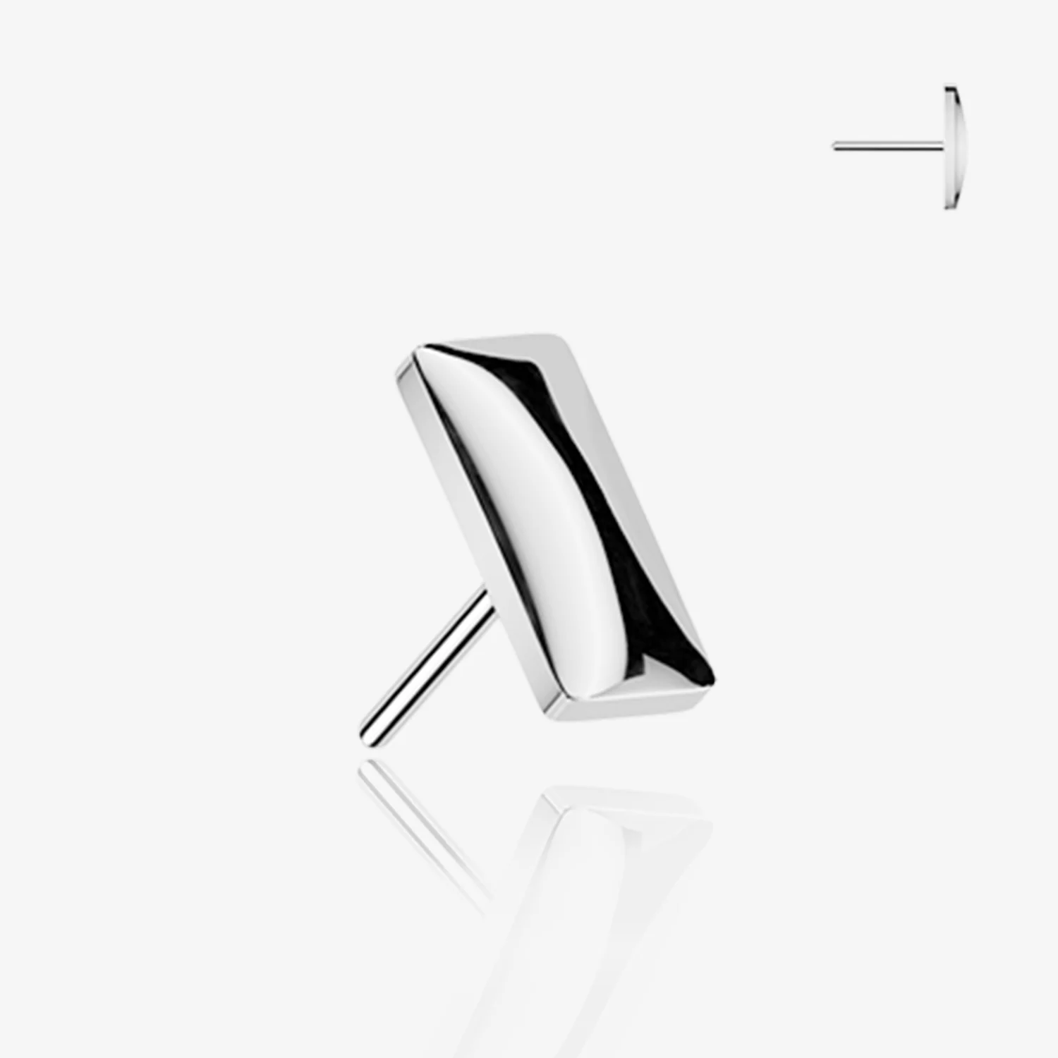 Implant Grade Titanium OneFit Threadless Rounded Rectangle Bar Top Part