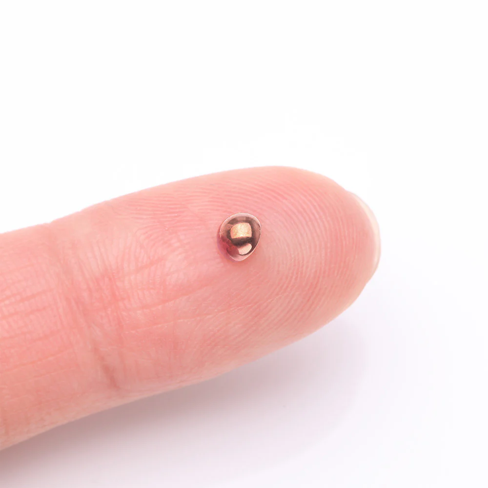 Implant Grade Titanium Rose Gold Internally Threaded Basic Dome Top Part - Image 3