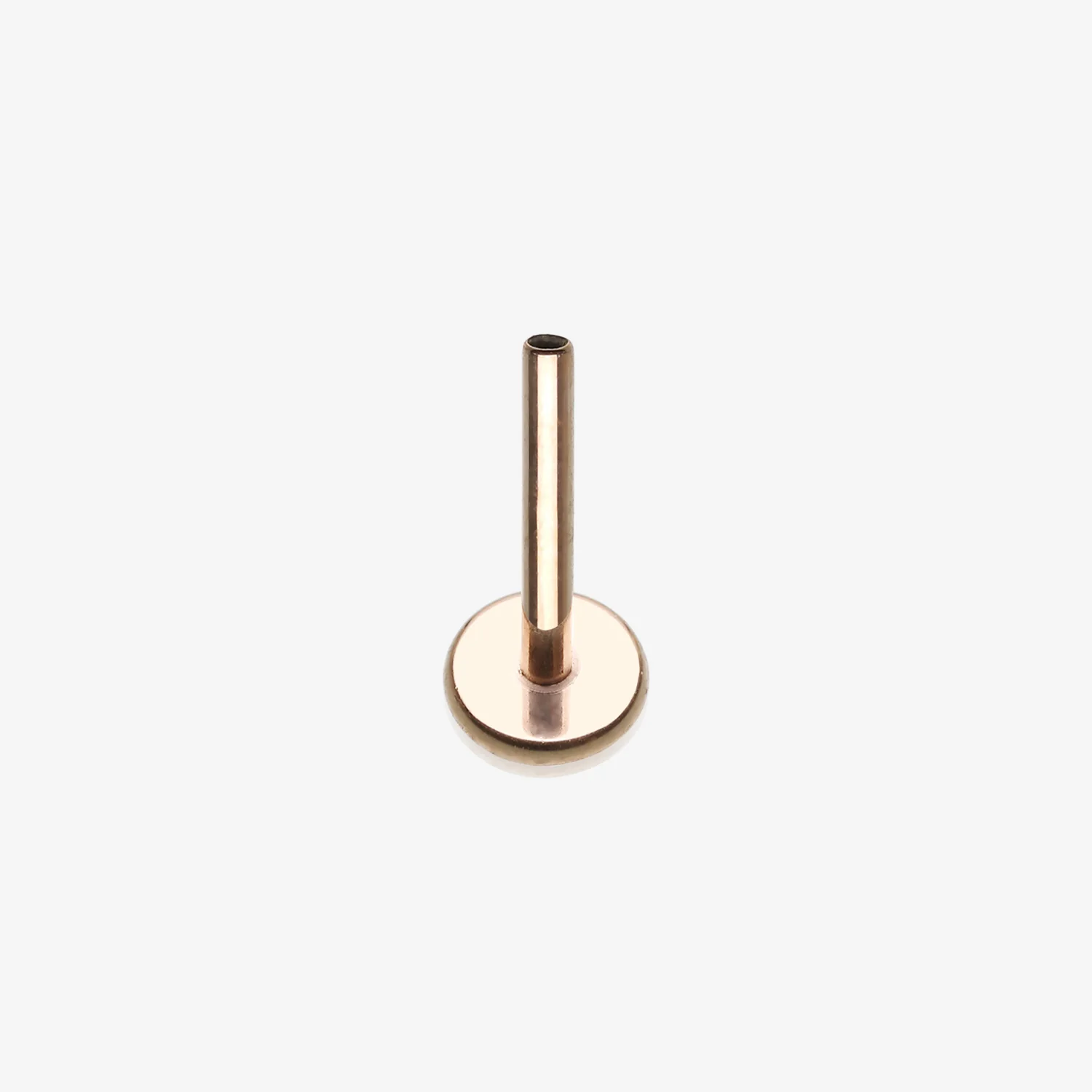 Implant Grade Titanium OneFit Threadless Rose Gold 4mm Base Flat Back Stud Labret Bar Part