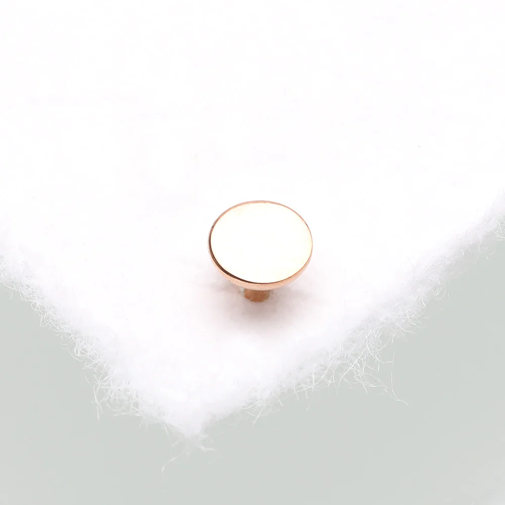Implant Grade Titanium OneFit Threadless Rose Gold 4mm Base Flat Back Stud Labret Bar Part - Image 3