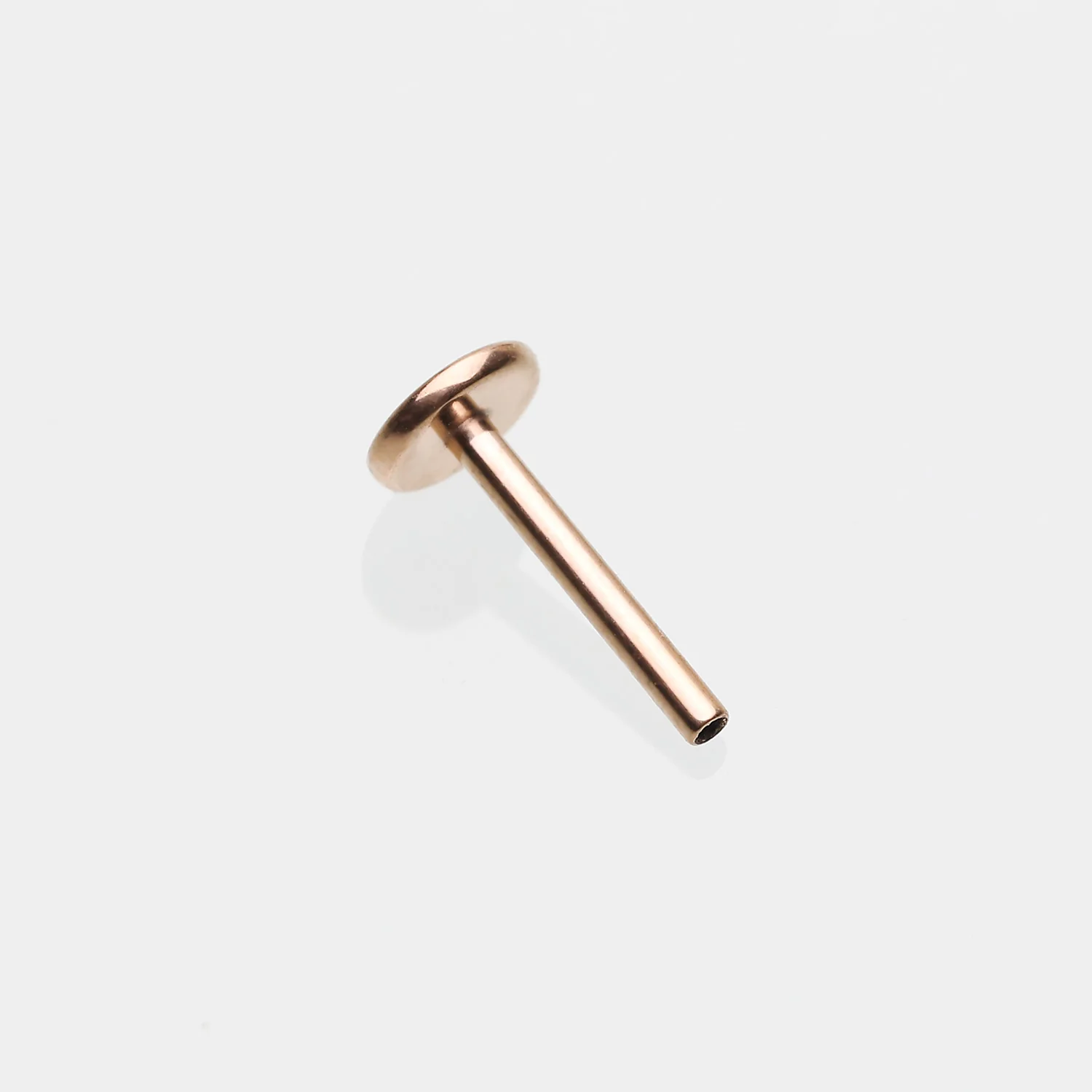Implant Grade Titanium OneFit Threadless Rose Gold Flat Back Stud Labret Bar Part - Image 2