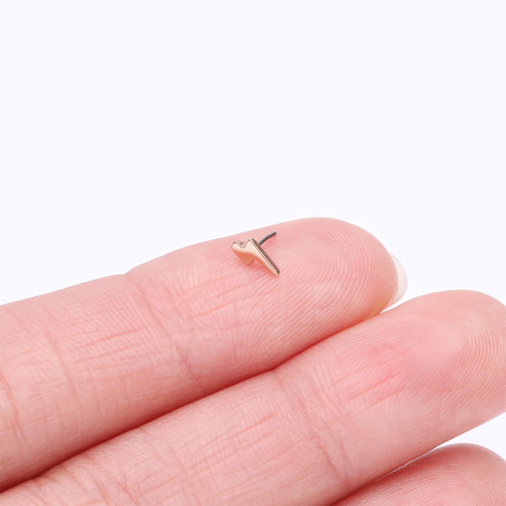 Implant Grade Titanium OneFit Threadless Rose Gold Lightning Bolt Top Part - Image 3