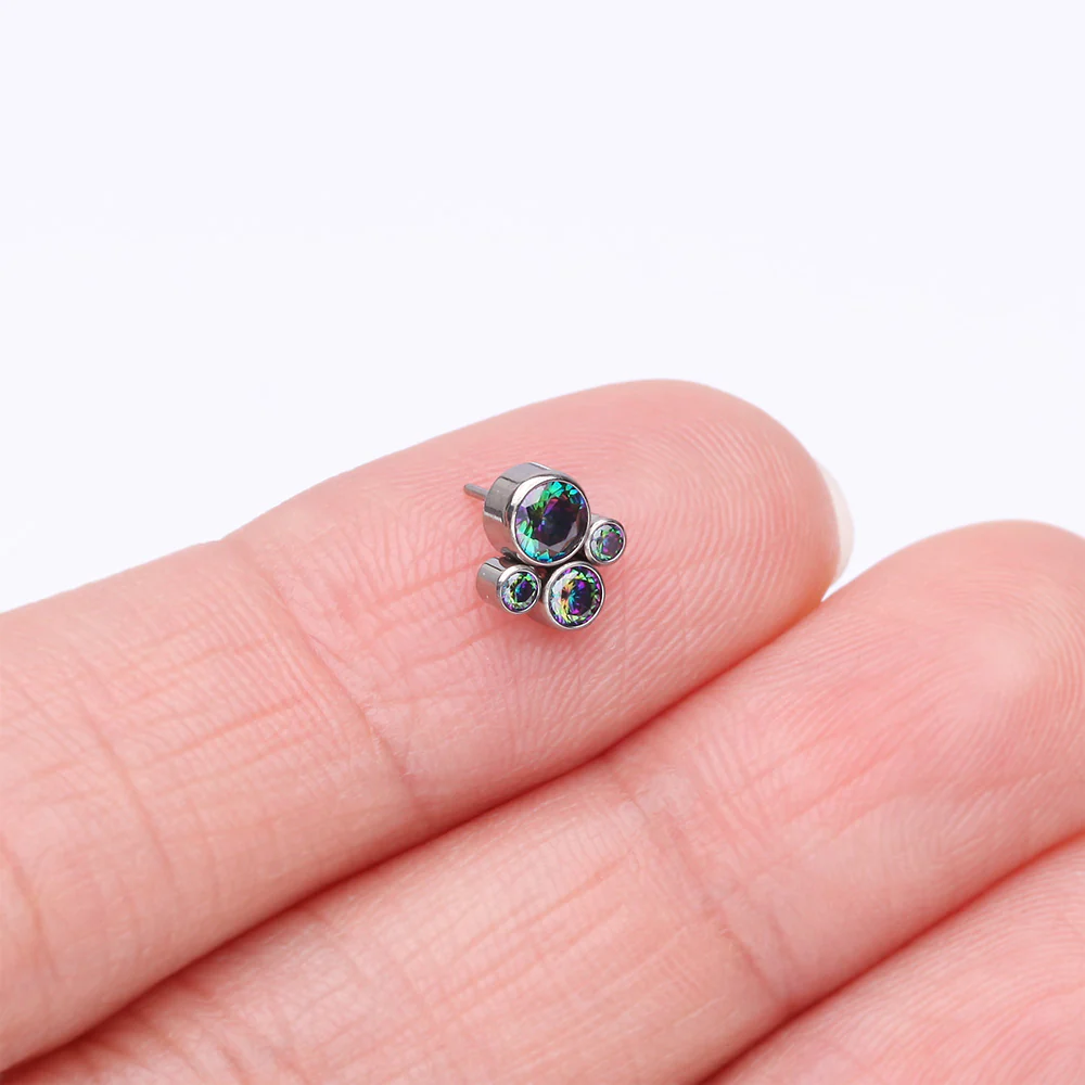 Implant Grade Titanium OneFit Threadless Bali Bauble Sparkle Top Part - Image 3