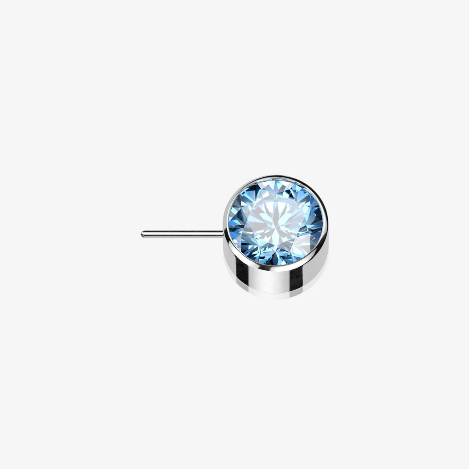 Implant Grade Titanium OneFit Threadless Bezel Set Sparkle Front Facing Part