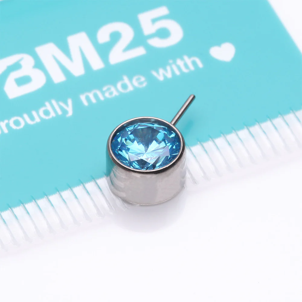 Implant Grade Titanium OneFit Threadless Bezel Set Sparkle Front Facing Part - Image 4