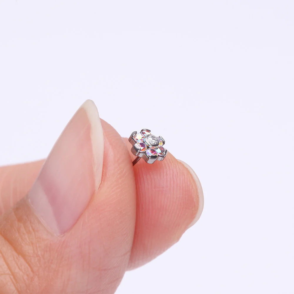 Implant Grade Titanium OneFit Threadless Brilliant Sparkle Flower Top Part - Image 3