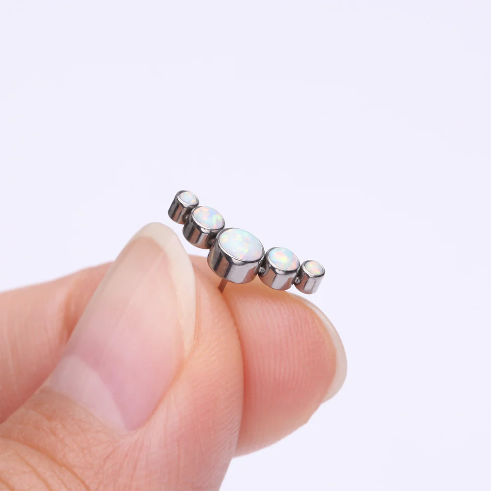 Implant Grade Titanium OneFit Threadless Journey Fire Opal Curve Top Part - Image 3