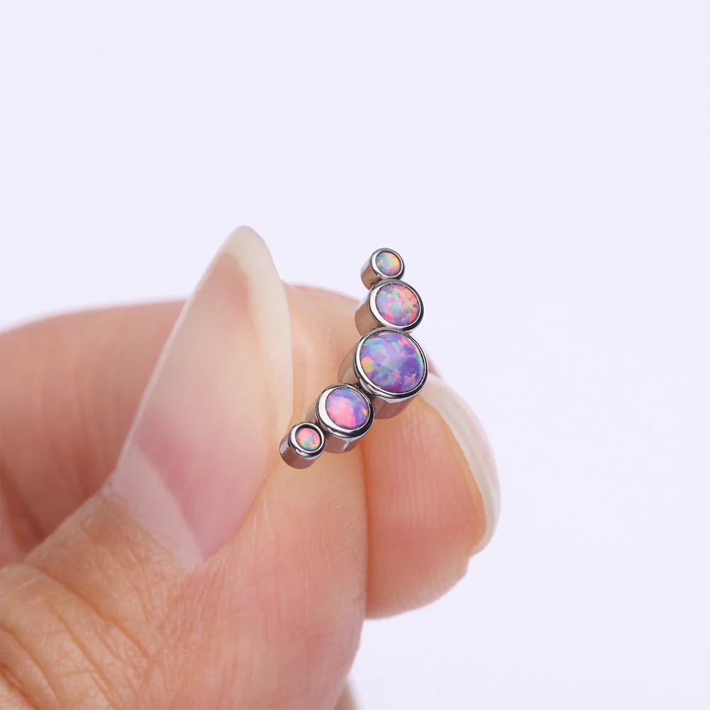 Implant Grade Titanium OneFit Threadless Journey Fire Opal Curve Top Part - Image 3