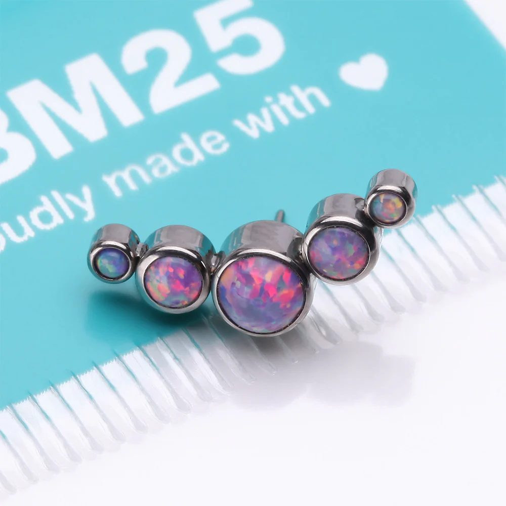Implant Grade Titanium OneFit Threadless Journey Fire Opal Curve Top Part - Image 4