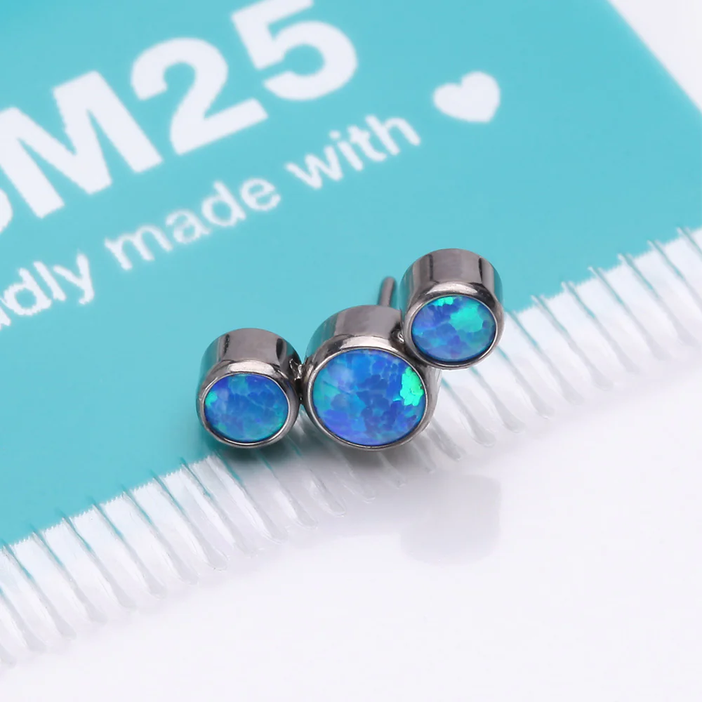 Implant Grade Titanium OneFit Threadless Journey Fire Opal Trio Top Part - Image 4