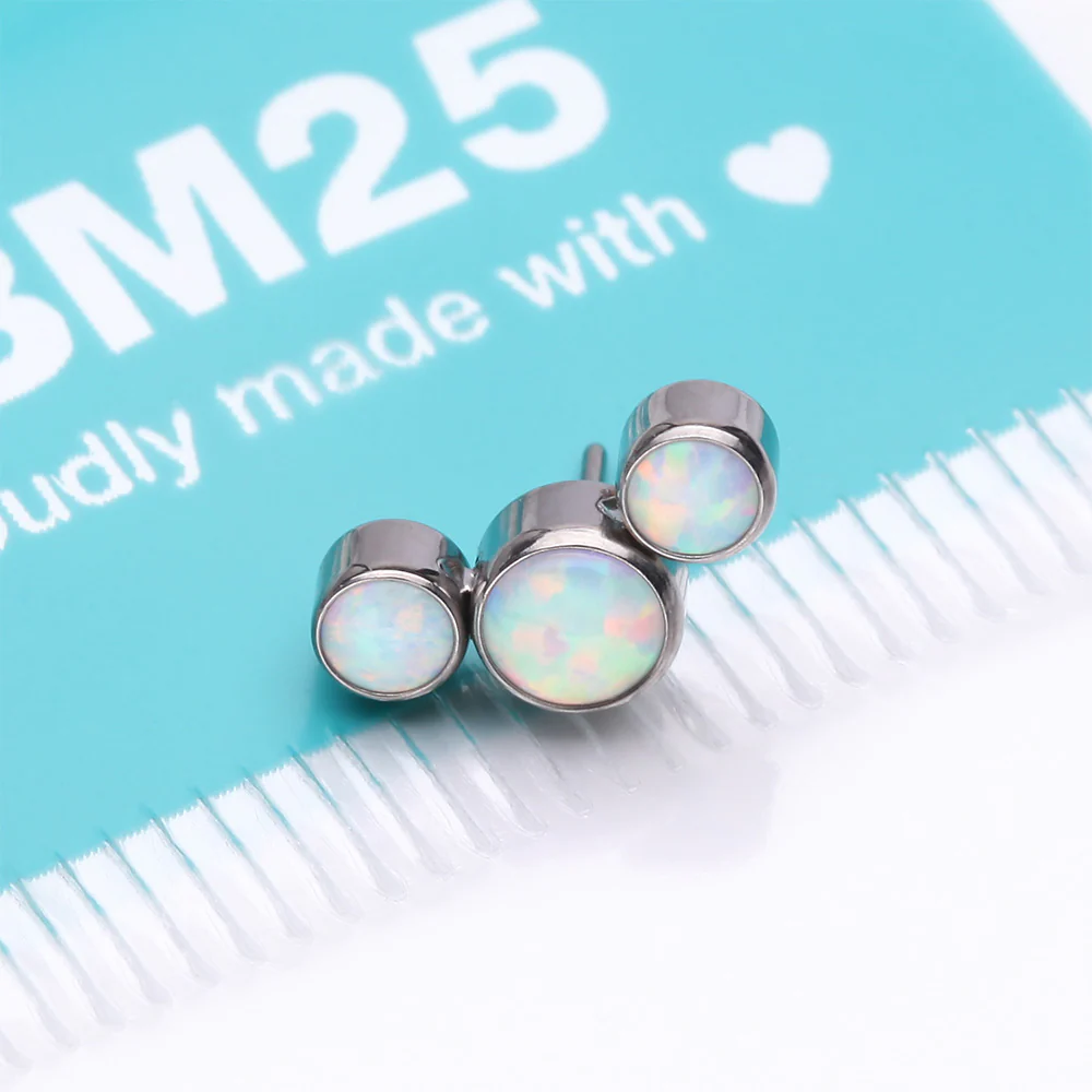 Implant Grade Titanium OneFit Threadless Journey Fire Opal Trio Top Part - Image 4