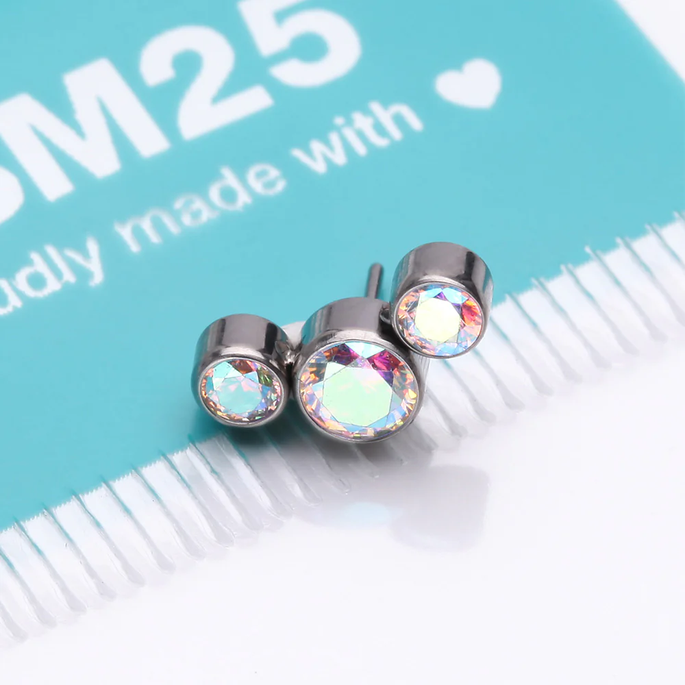 Implant Grade Titanium OneFit Threadless Journey Sparkle Trio Top Part - Image 4
