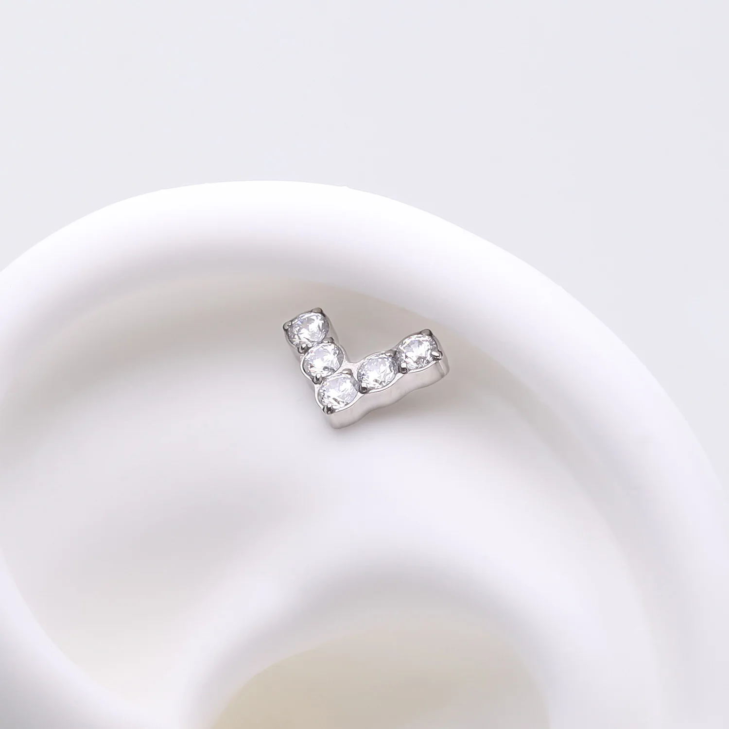 Implant Grade Titanium OneFit Threadless Multi-Gem Chevron Top Part - Image 2