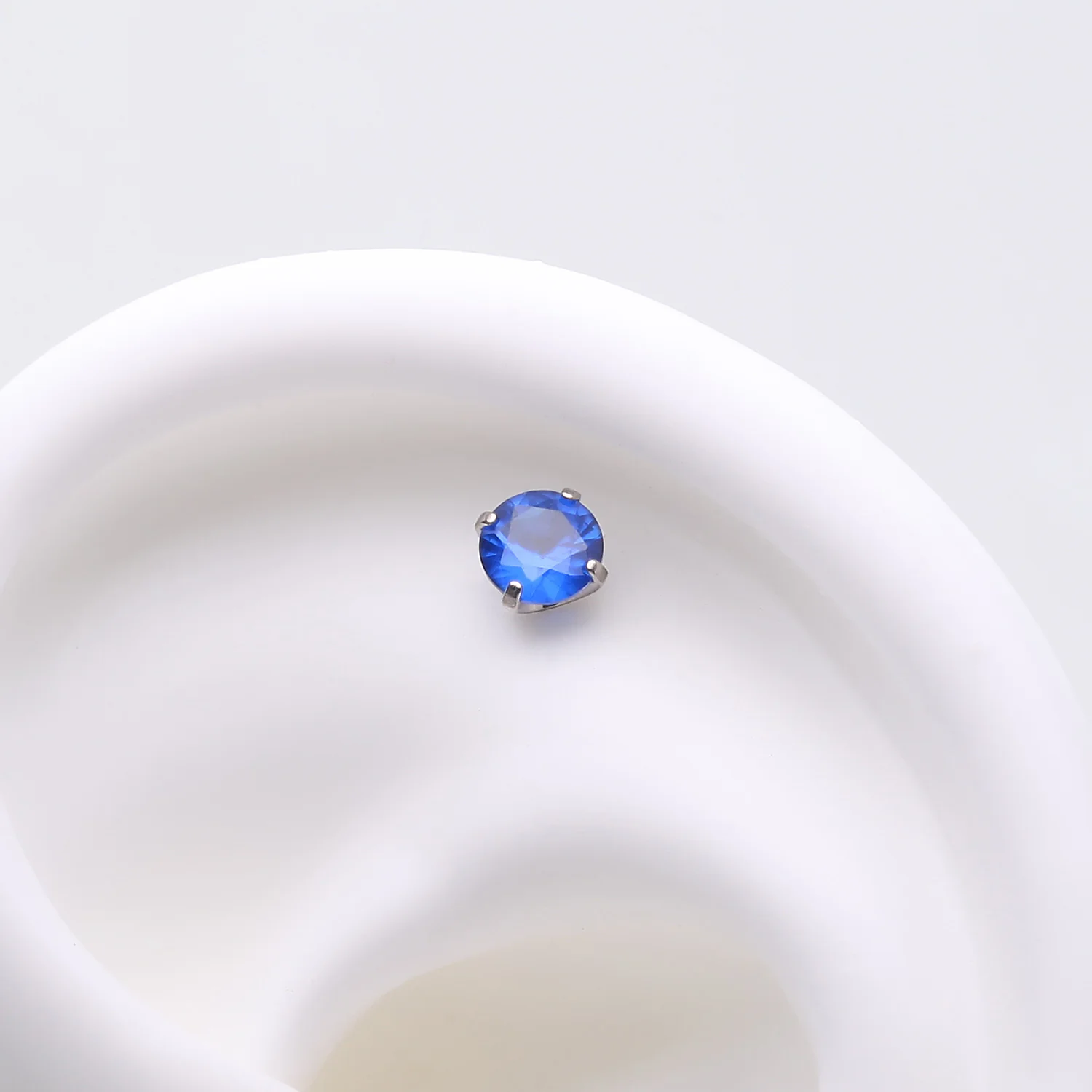 Implant Grade Titanium OneFit Threadless Prong Claw Set Sparkle Gem Top Part - Image 2