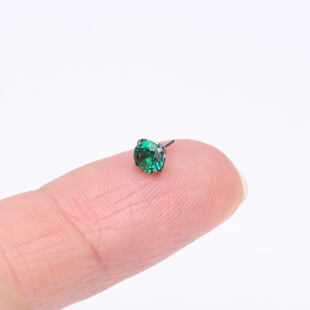 Implant Grade Titanium OneFit Threadless Prong Claw Set Sparkle Gem Top Part - Image 3