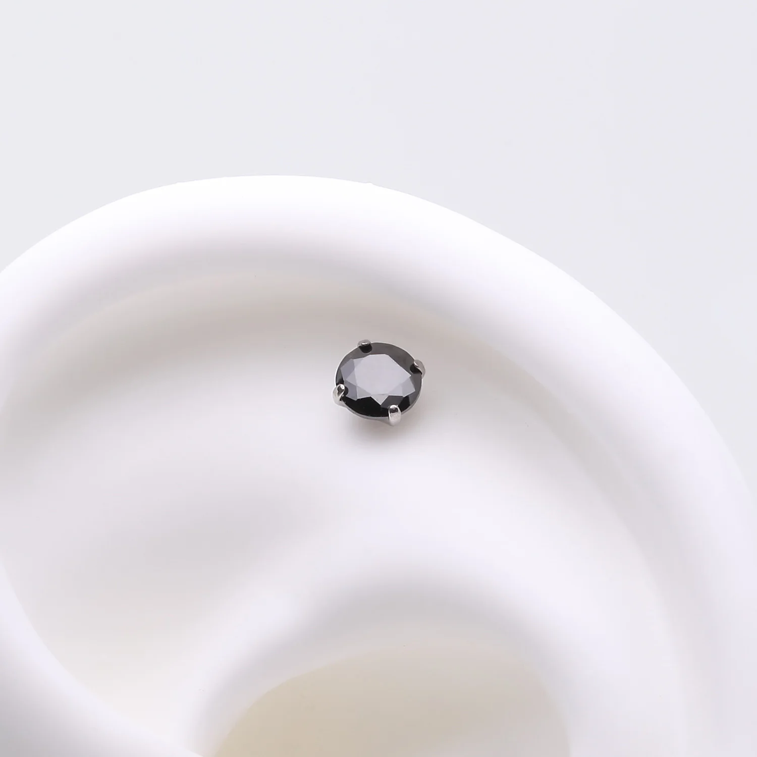 Implant Grade Titanium OneFit Threadless Prong Set Sparkle Gem Top Part - Image 2