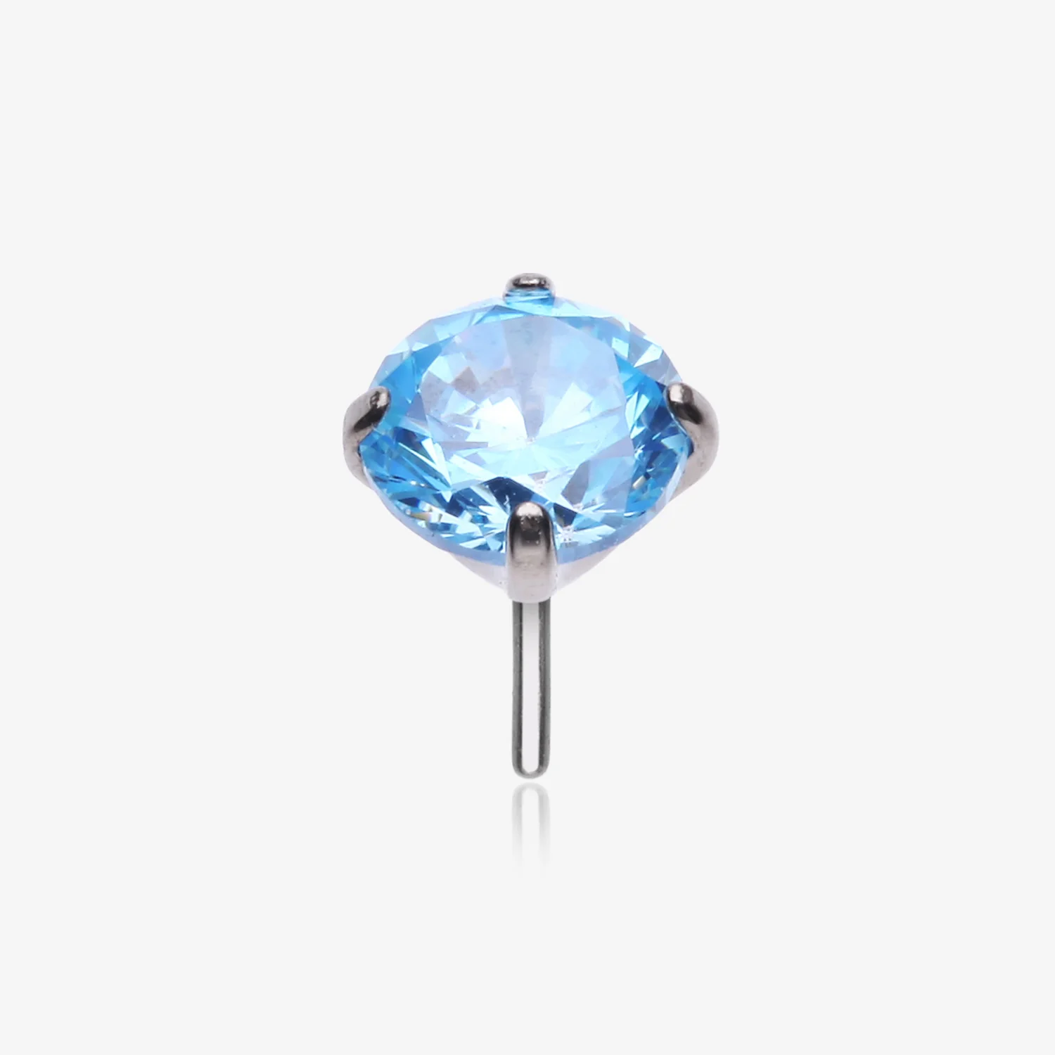 Implant Grade Titanium OneFit Threadless Prong Set Sparkle Gem Top Part