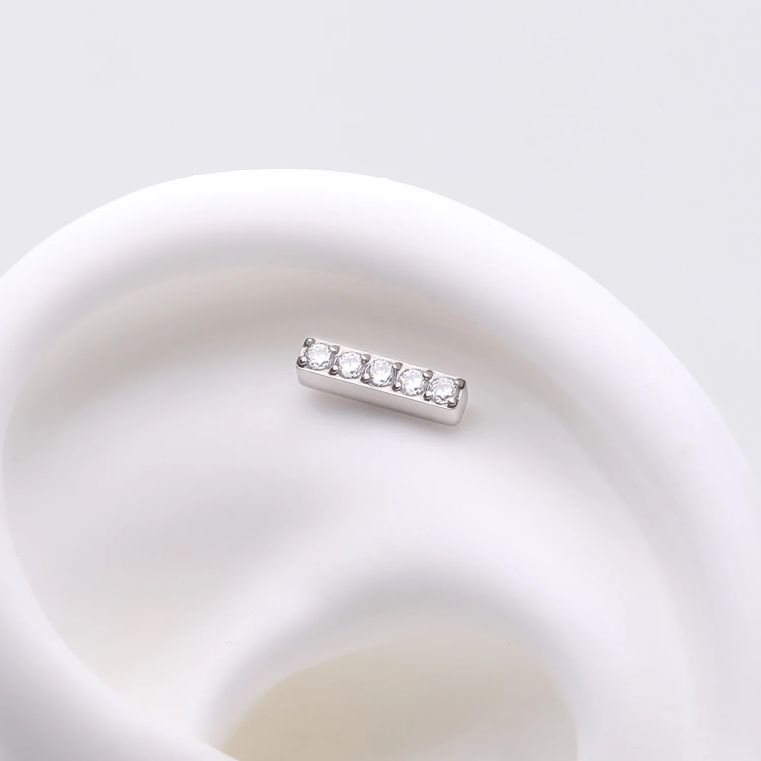 Implant Grade Titanium OneFit Threadless Sparkle Lined Rectangle Top Part - Image 2