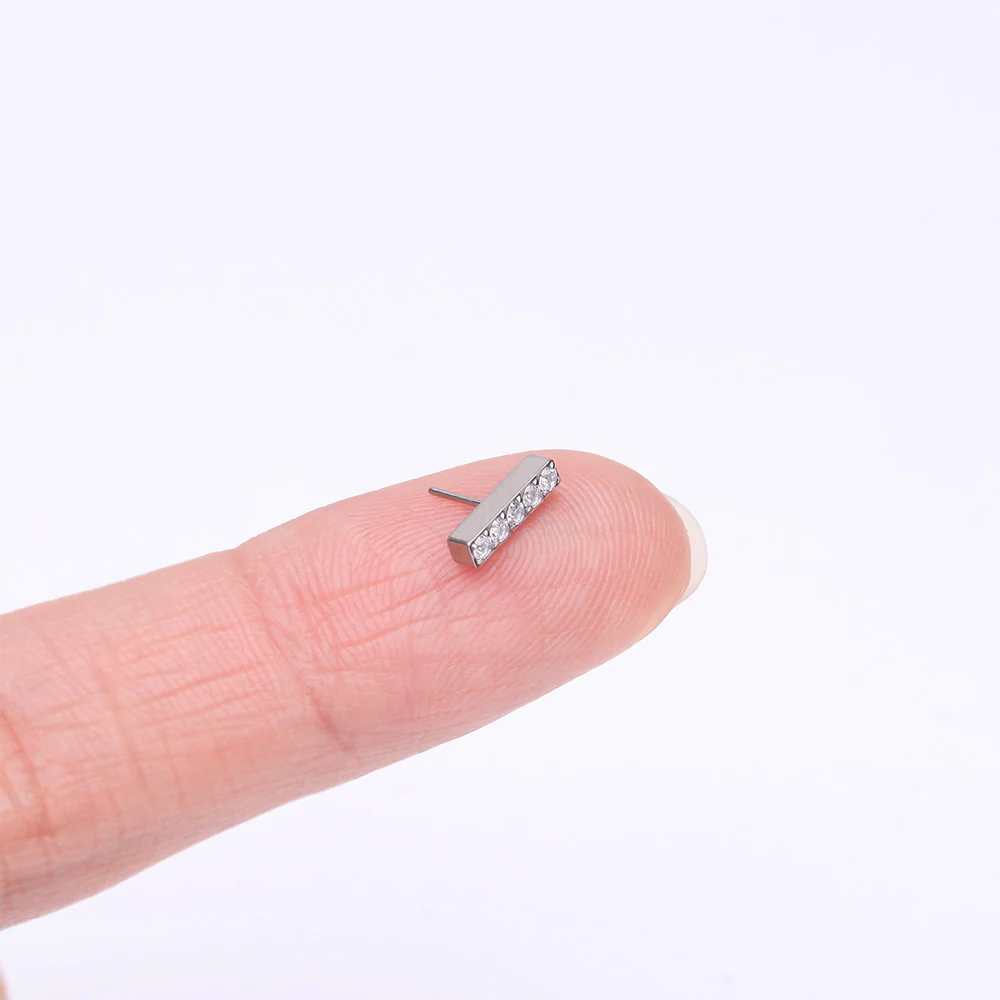Implant Grade Titanium OneFit Threadless Sparkle Lined Rectangle Top Part - Image 3