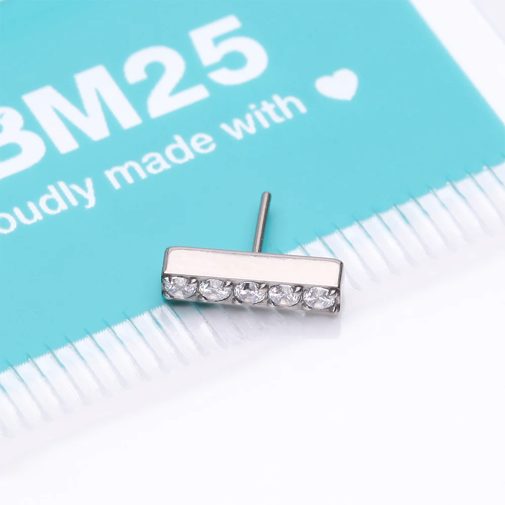 Implant Grade Titanium OneFit Threadless Sparkle Lined Rectangle Top Part - Image 4