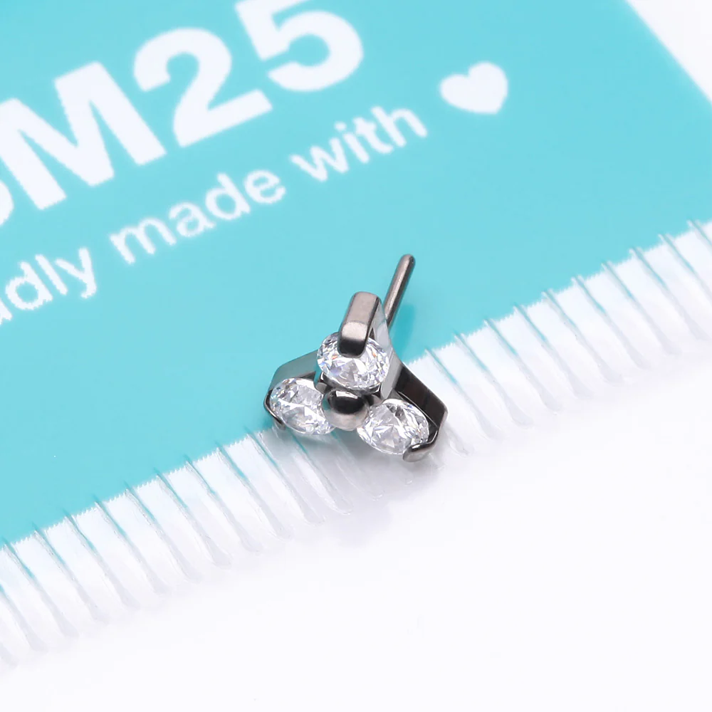 Implant Grade Titanium OneFit Threadless Trinity Gem Sparkle Top Part - Image 4