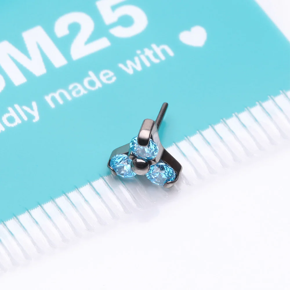 Implant Grade Titanium OneFit Threadless Trinity Gem Sparkle Top Part - Image 4