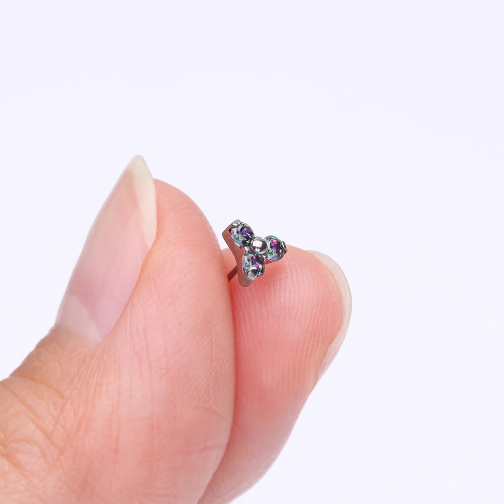 Implant Grade Titanium OneFit Threadless Trinity Gem Sparkle Top Part - Image 3