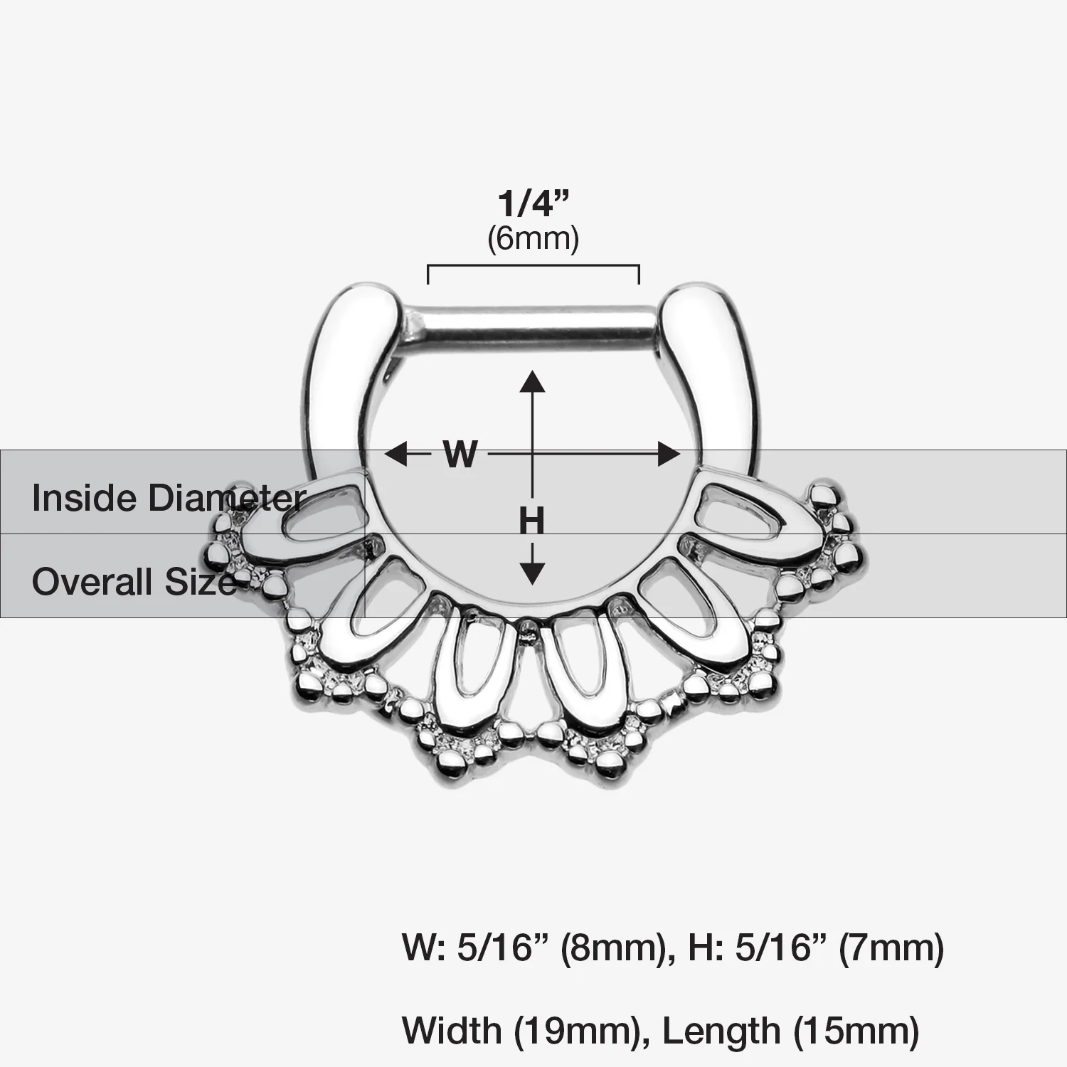 Kaltik Filigree Septum Clicker - Image 2