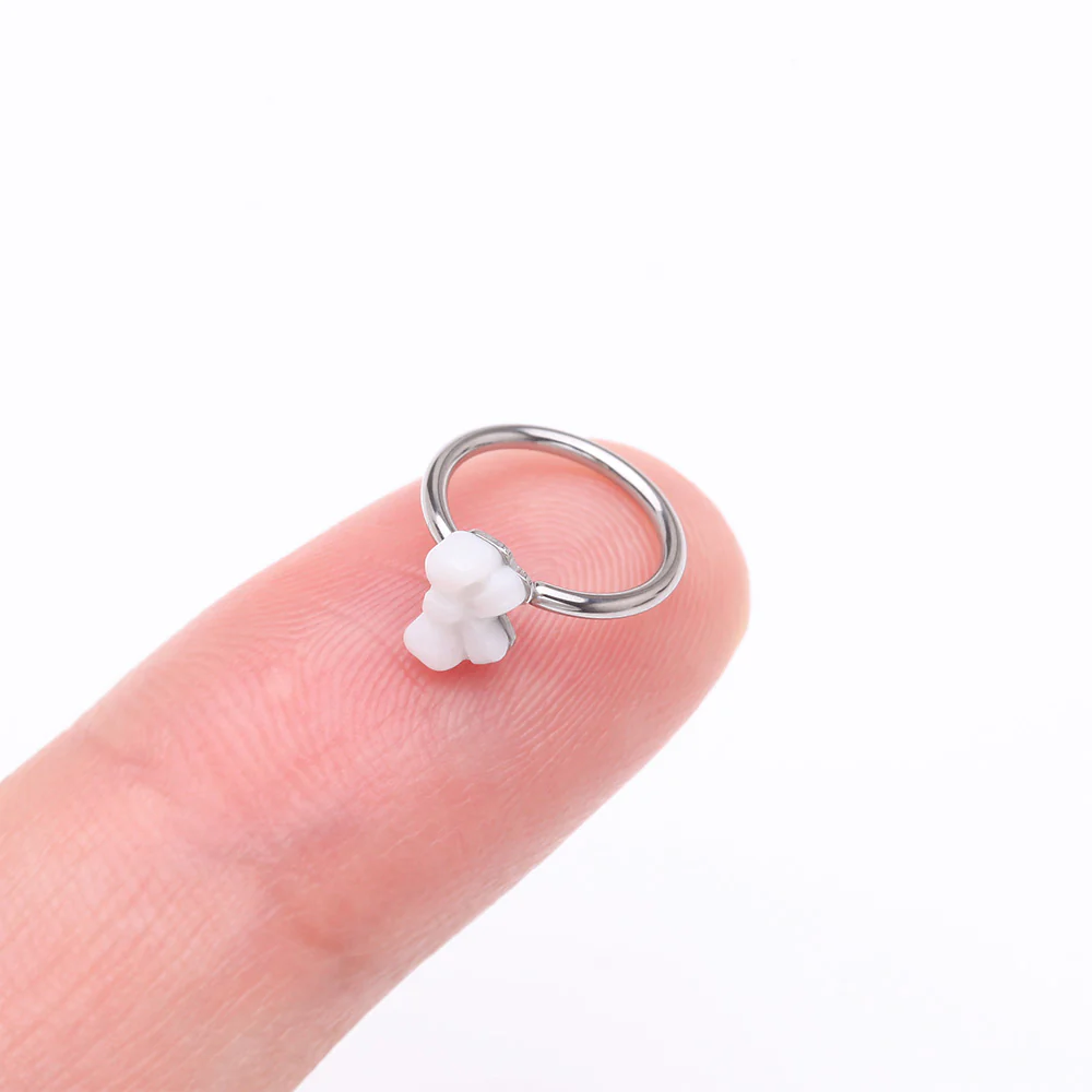 Kawaii Pop Fluffy Bow-Tie Bendable Hoop Ring - Image 3