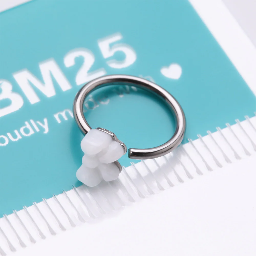 Kawaii Pop Fluffy Bow-Tie Bendable Hoop Ring - Image 4
