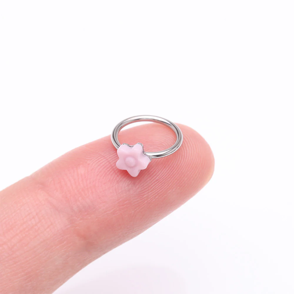 Kawaii Pop Sweet Flower Bendable Hoop Ring - Image 3