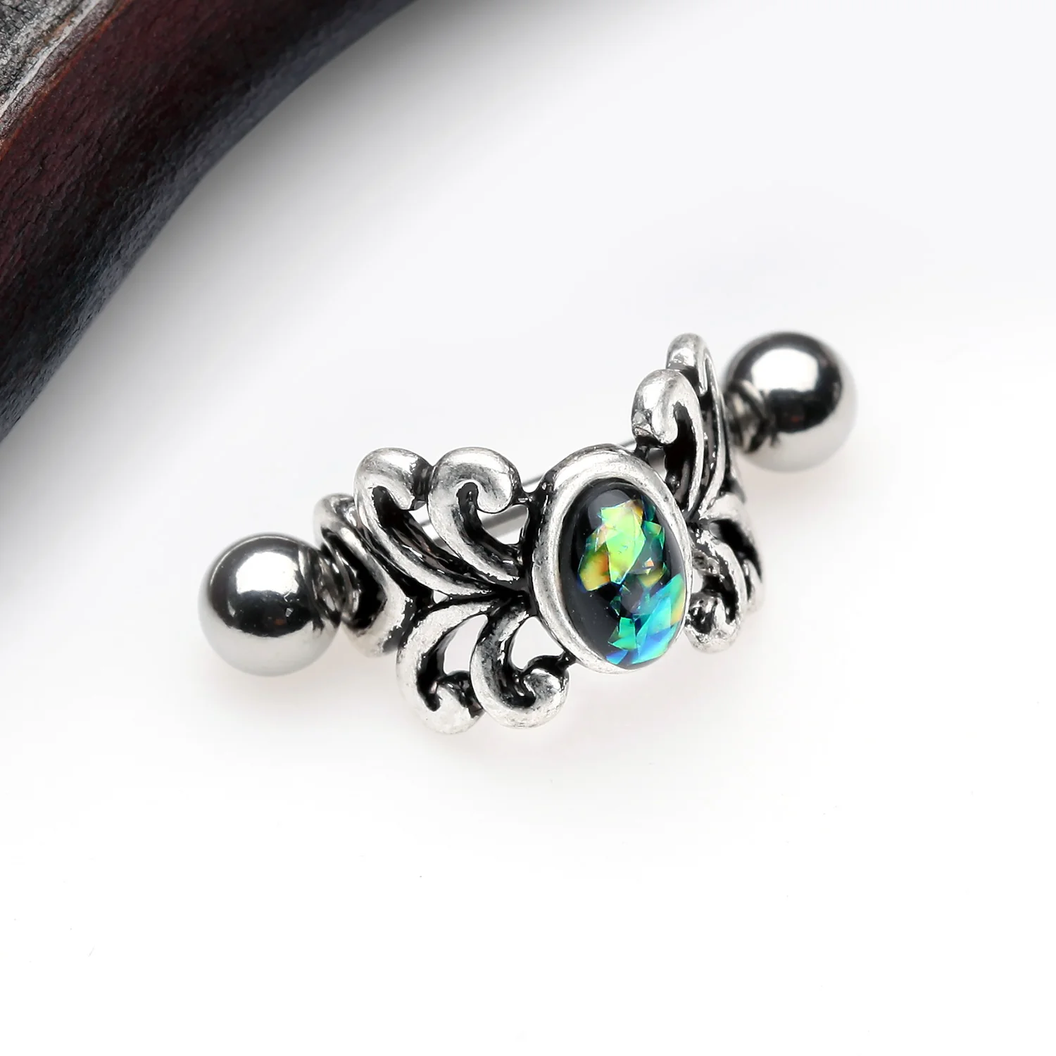 Laine Vine Opal Sparkle Cartilage Cuff Earring - Image 2