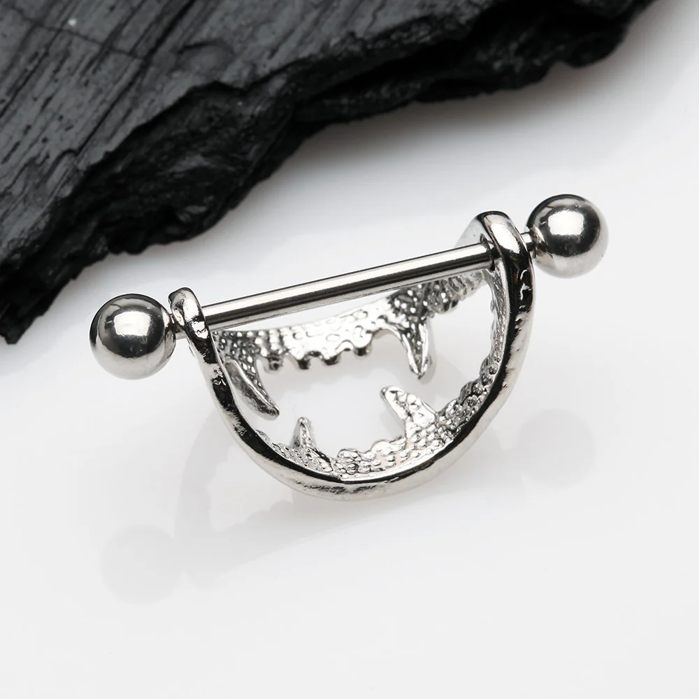 A Pair of Vicious Vampire Fang Nipple Shield Ring (Large) - Image 4