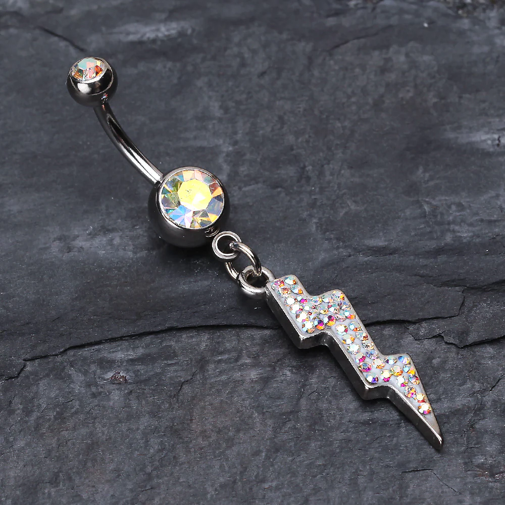 Lightning Bolt Radiance Belly Button Ring - Image 3