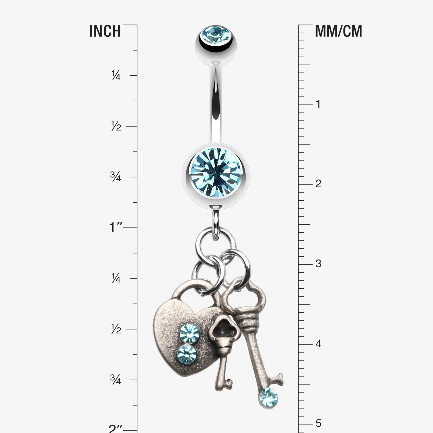 Love Lock Down Belly Button Ring - Image 2