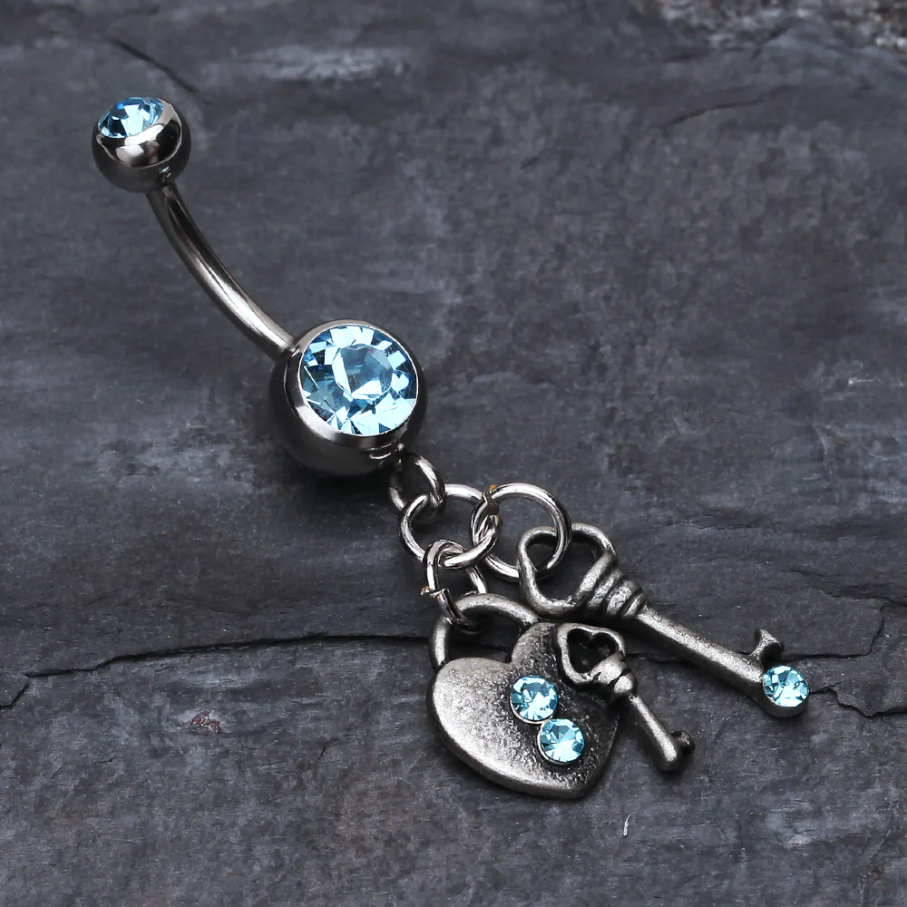 Love Lock Down Belly Button Ring - Image 3
