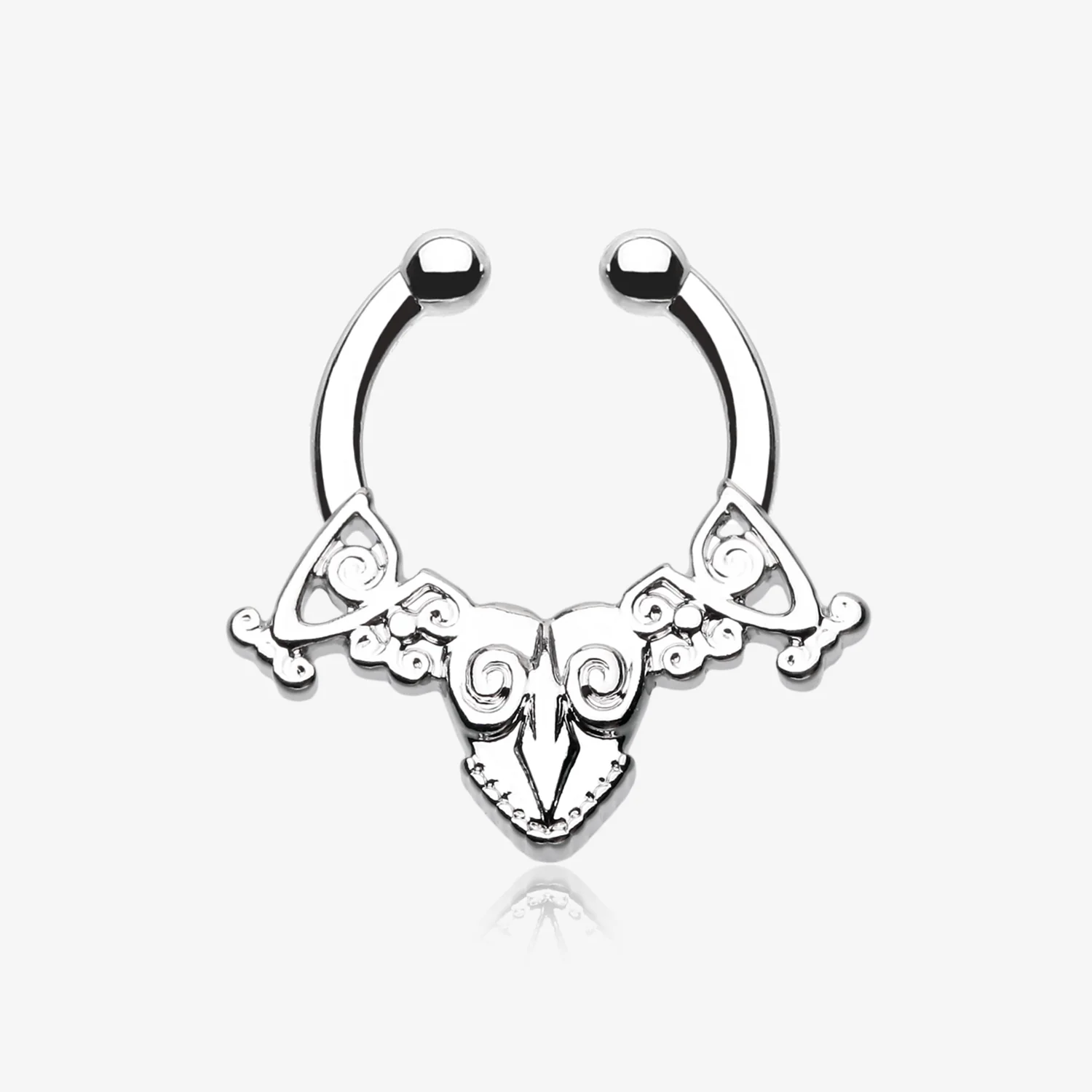 Luria Tribal Filigree Fake Septum Clip-On Ring
