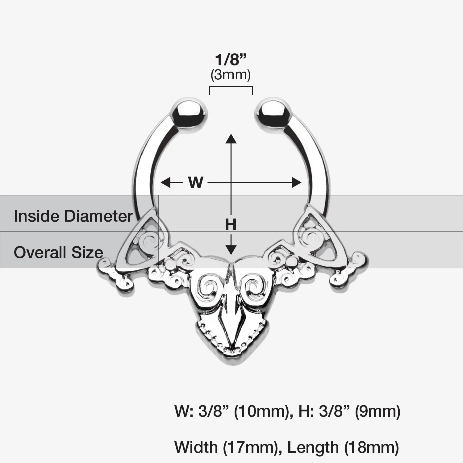 Luria Tribal Filigree Fake Septum Clip-On Ring - Image 2