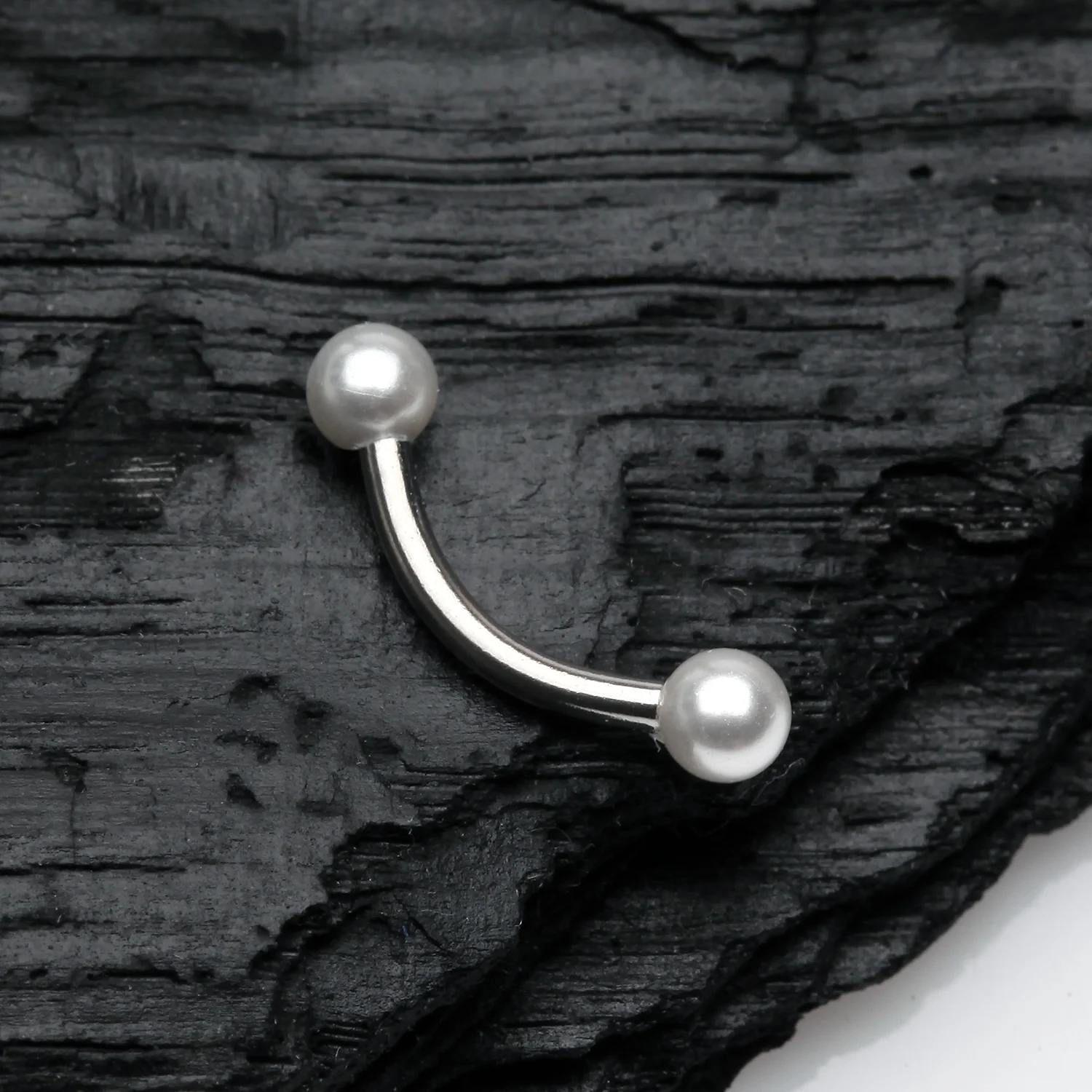 Luster Pearlescent Ball Ends Curved Barbell - Image 2