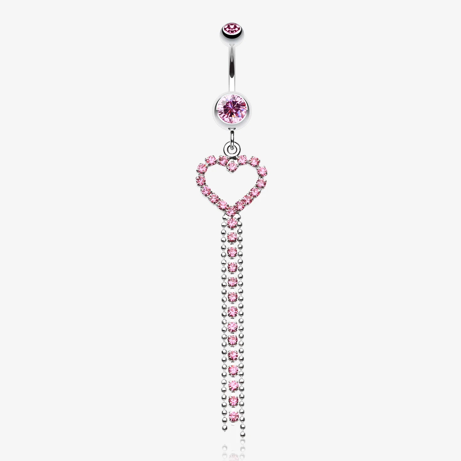 Luxuriant Heart Belly Button Ring
