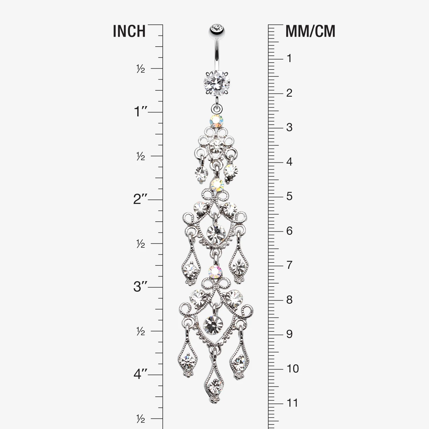 Majestic Chandelier Belly Button Ring - Image 2