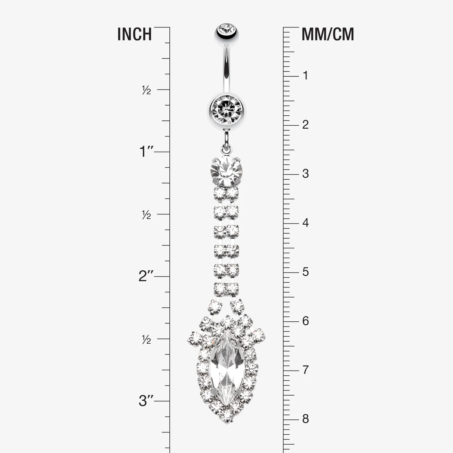 Marquise Chandelier Belly Ring - Image 2