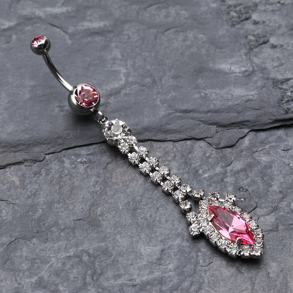 Marquise Chandelier Belly Ring - Image 3