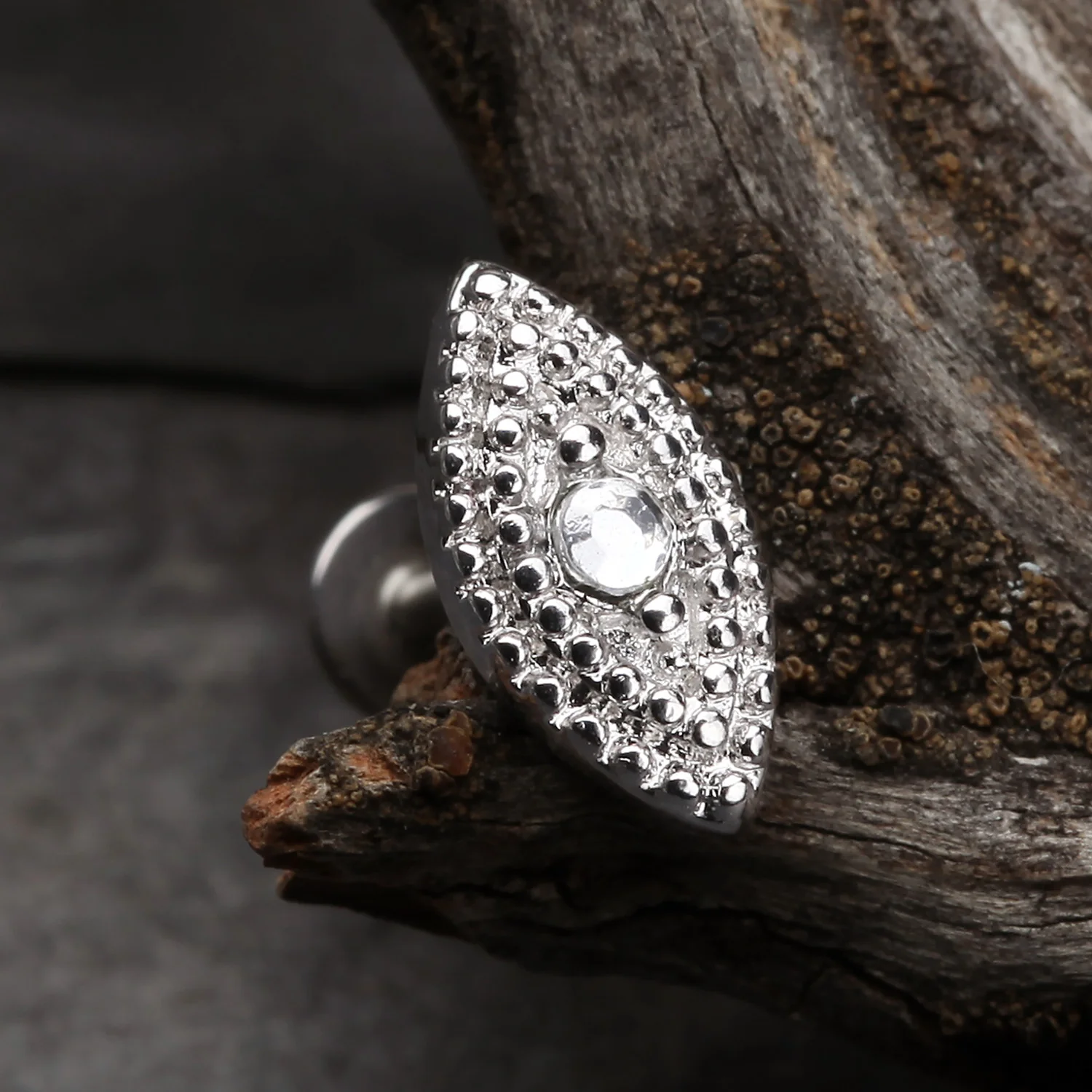 Marquise Sparkle Steel Labret - Image 2