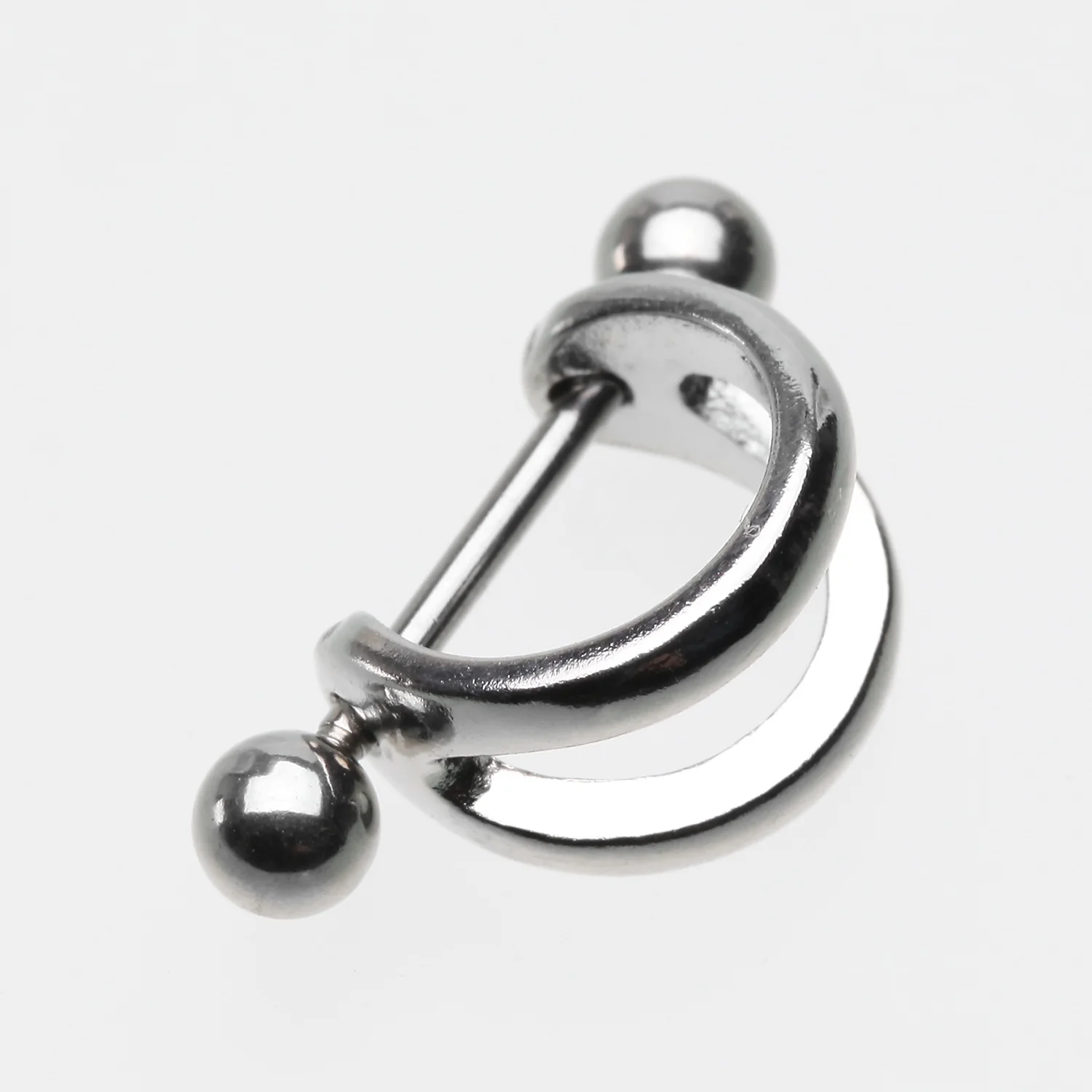 Modern Steel Stripes Cartilage Cuff Earring - Image 2