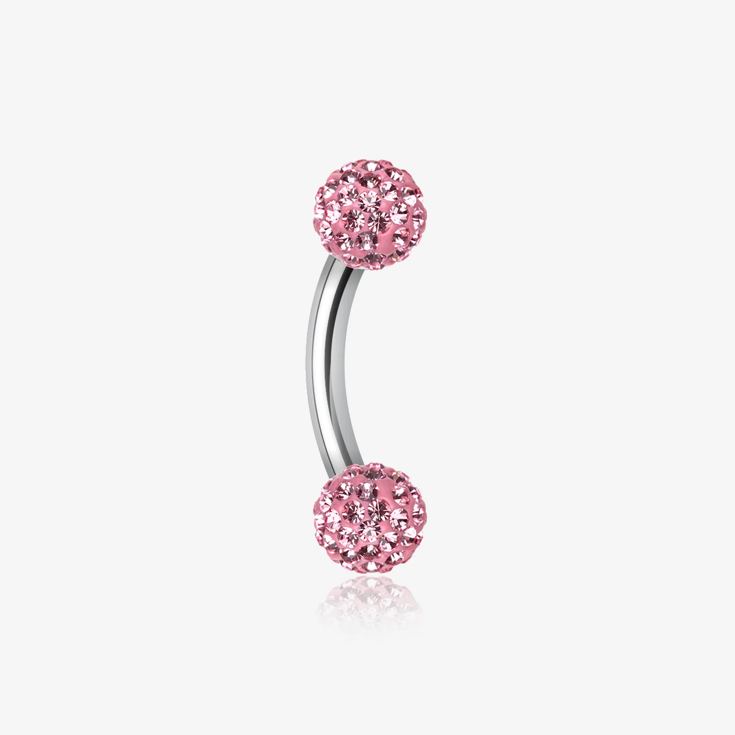 Multi-Gem Sparkle Curved Barbell Eyebrow Ring