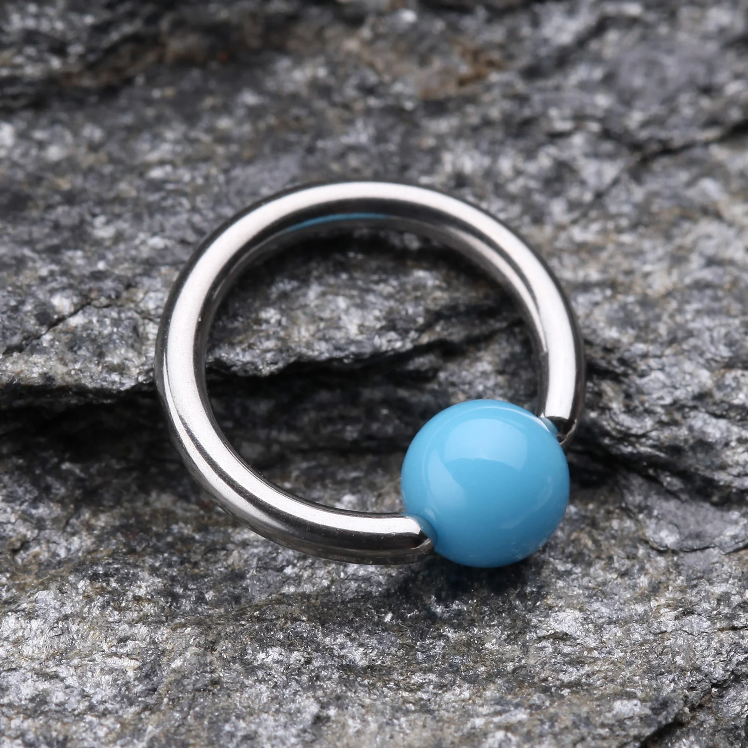Neon Acrylic Ball Top Captive Bead Ring